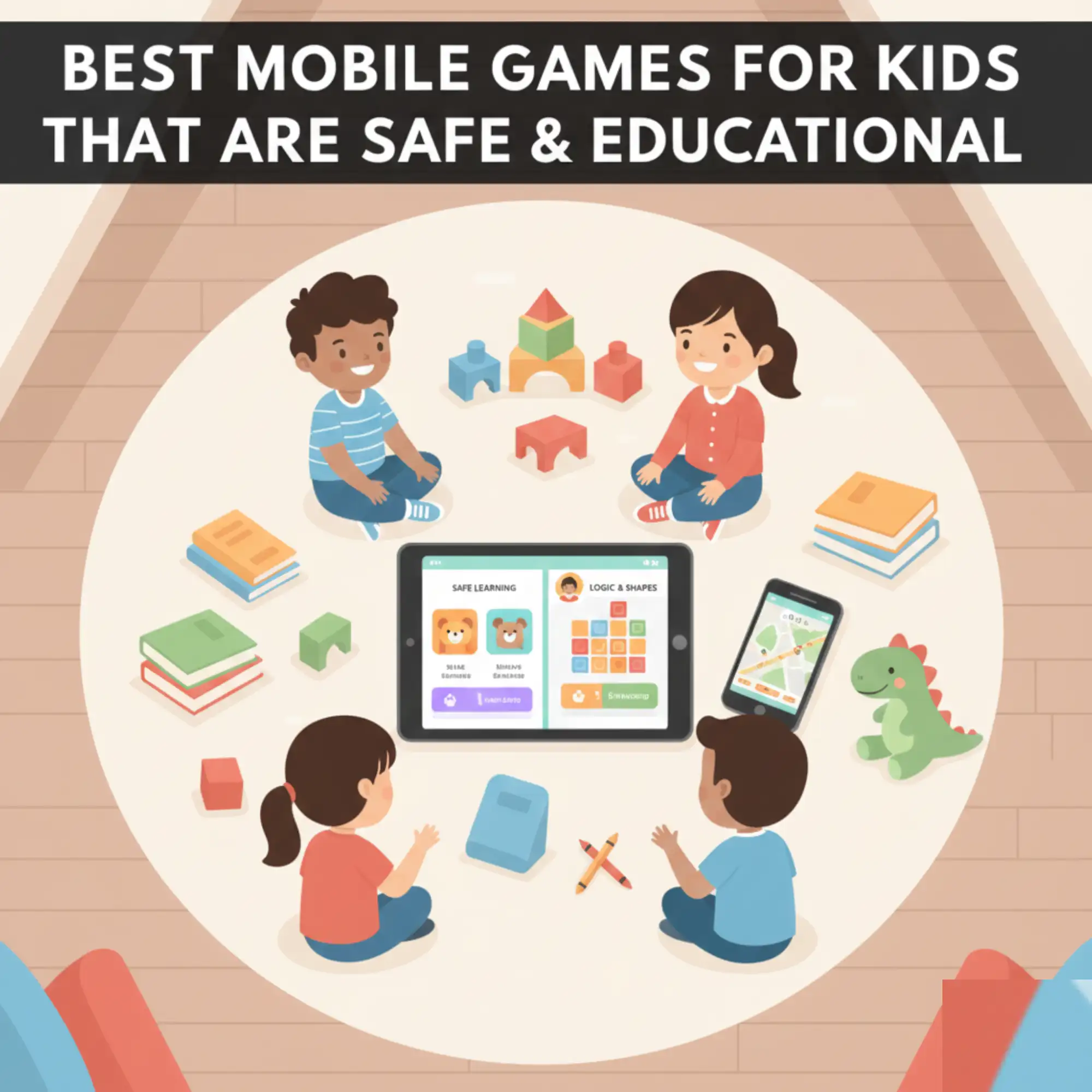 educational mobile games for kids, safe games for children, kids learning apps, child-friendly mobile games,